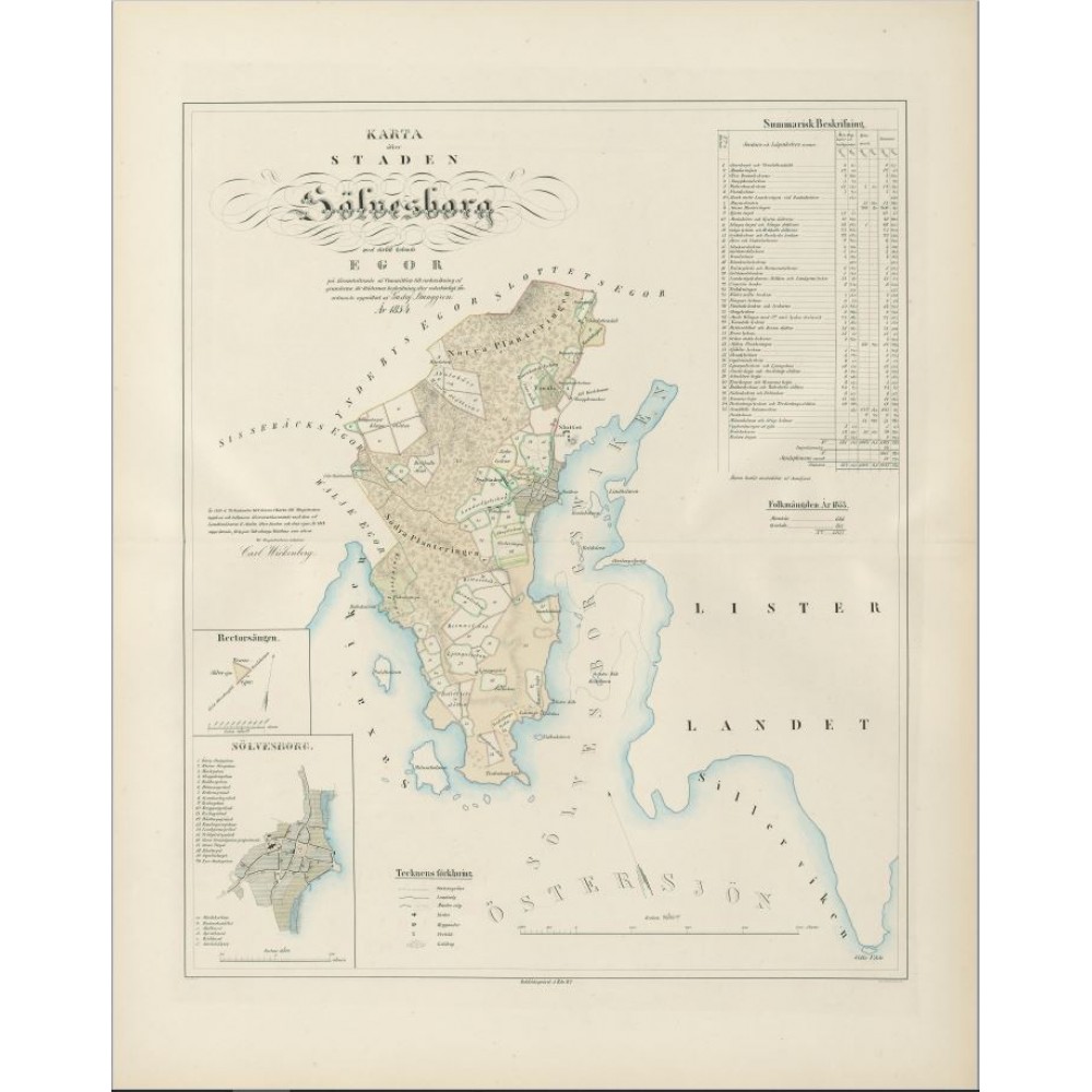 Köp Sölvesborg 1854 med snabb leverans - Kartbutiken.se