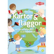 Världens Kartor & Flaggor Aktivitetsbok med klistermärken