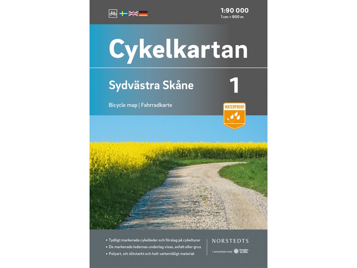 Köp Cykelkartan 1 Sydvästra Skåne med snabb leverans - Kartbutiken.se
