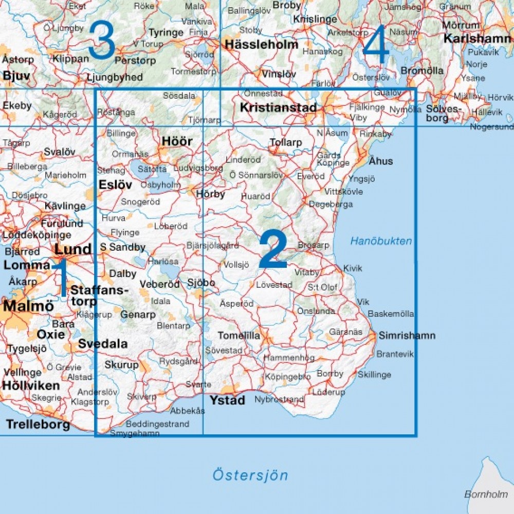 Köp Cykelkartan 2 Sydöstra Skåne med snabb leverans - Kartbutiken.se