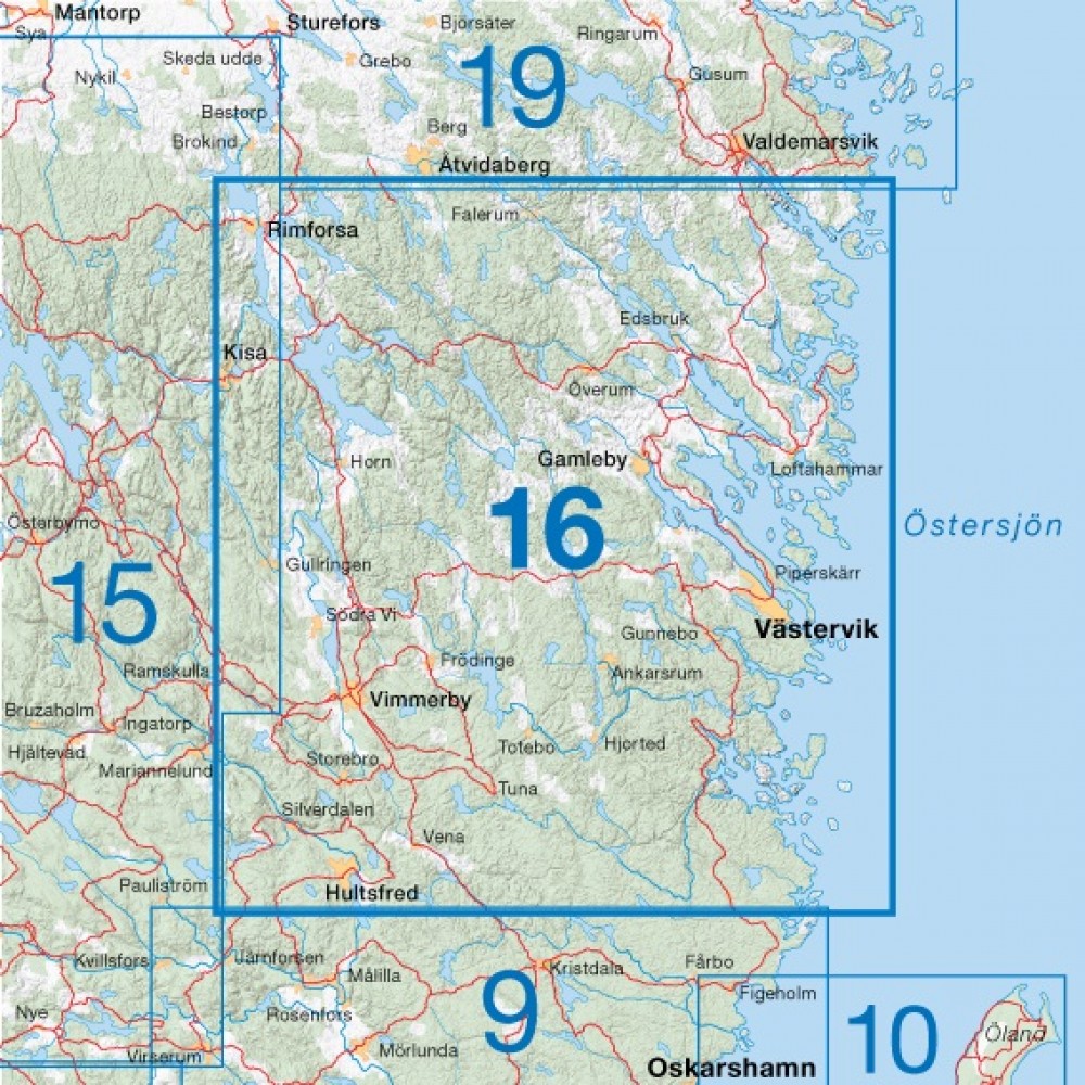 Cykelkartan 16 Norra Smålandskusten