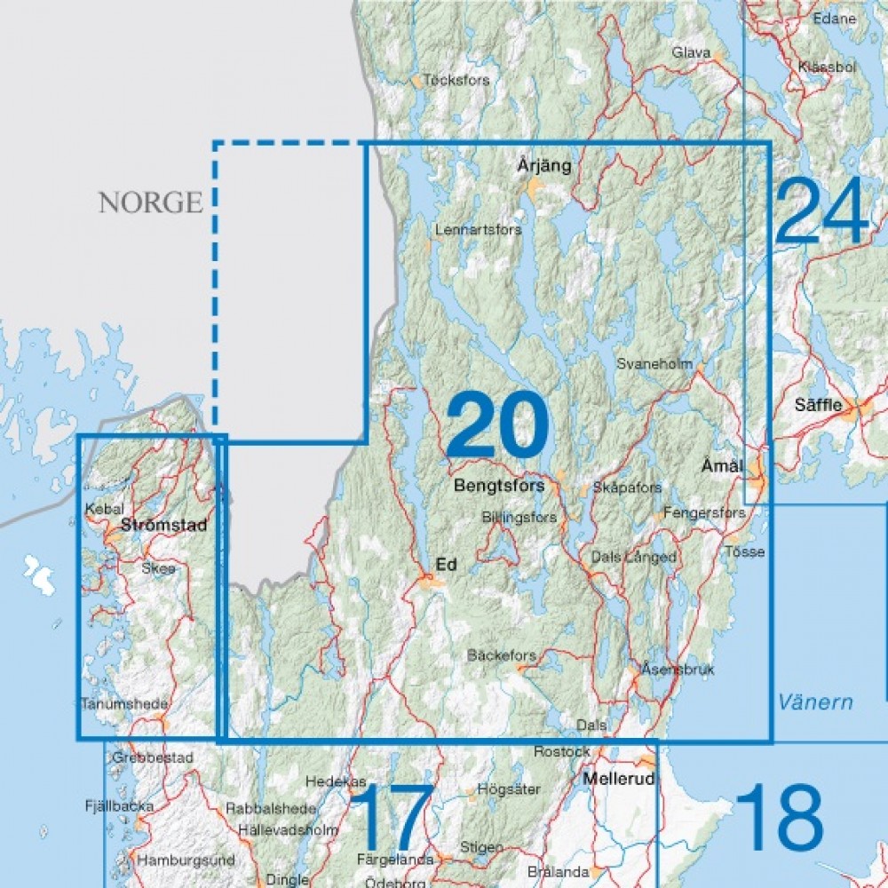 Köp Cykelkartan 20 Dalsland/Norra Bohuslän med snabb leverans