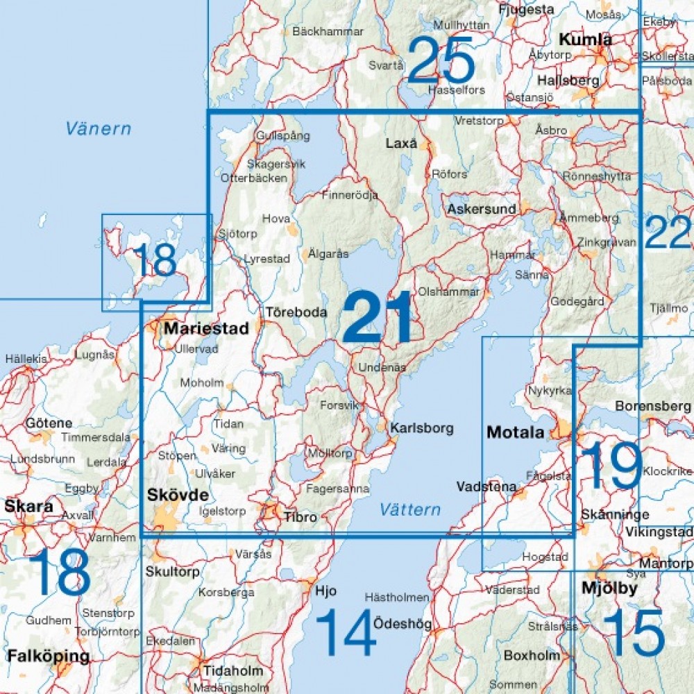 Köp Cykelkartan 21 Vättern runt - Norra med snabb leverans - Kartbutiken.se