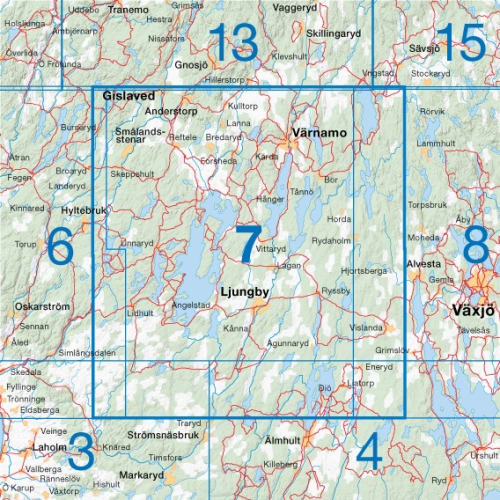 Cykelkartan 7 Sydvästra Småland