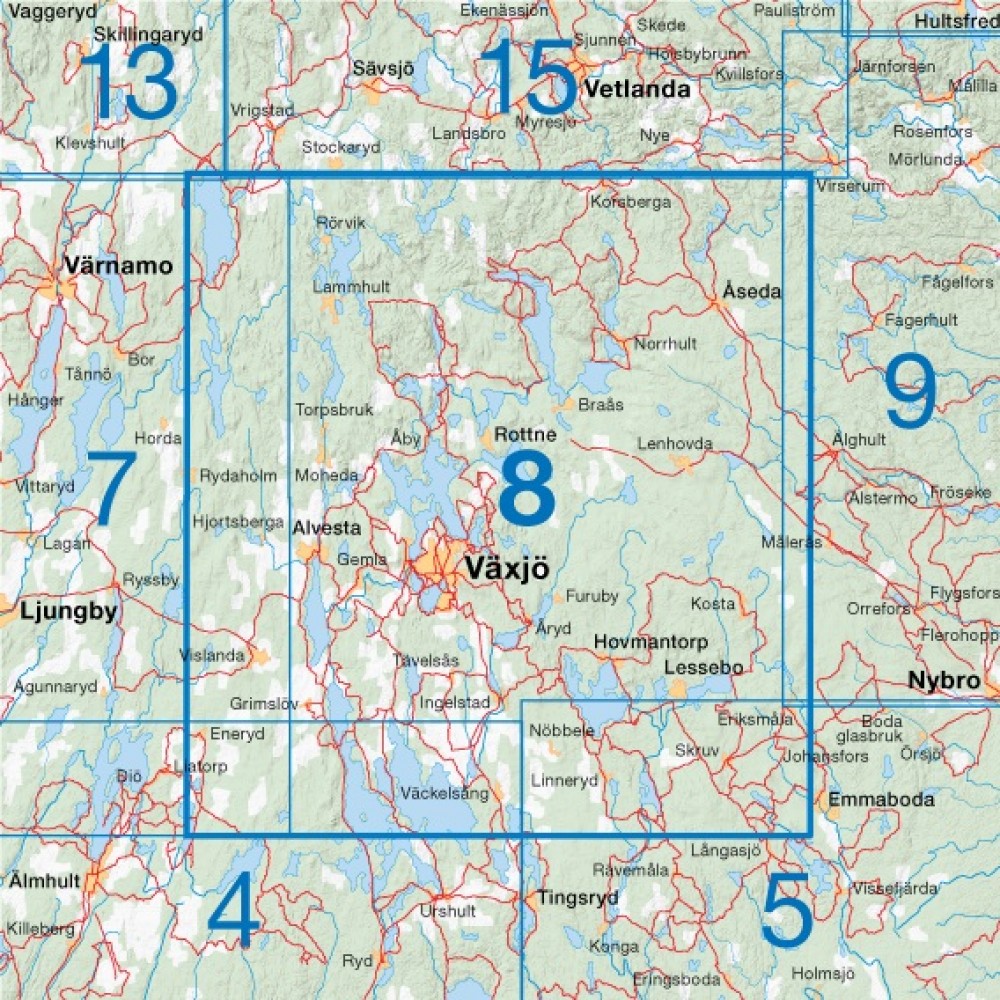 Köp Cykelkartan 8 Sydöstra Småland med snabb leverans - Kartbutiken.se