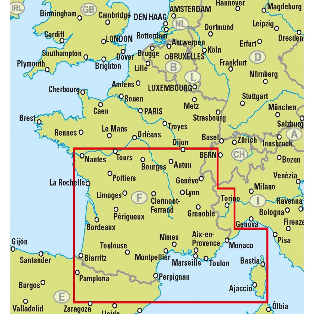 södra frankrike karta Kop Sodra Frankrike Easymap Med Snabb Leverans Kartbutiken Se södra frankrike karta