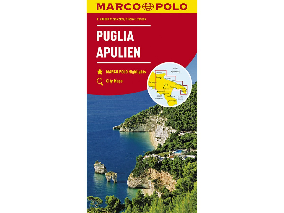 karta över apulien Köp Apulien Marco Polo, Italien del 11 med snabb leverans 