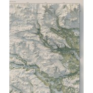 Arjeplogsfjällen väggkarta Mapbits