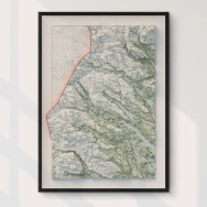 Arjeplogsfjällen väggkarta Mapbits