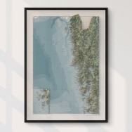 Bohusläns Skärgård väggkarta Mapbits