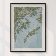 Dalarö - Nynäshamn väggkarta Mapbits