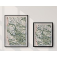 Funäsfjällen väggkarta Mapbits