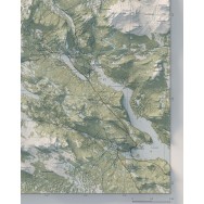 Funäsfjällen väggkarta Mapbits