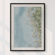 Grebbestad Skärgård väggkarta Mapbits