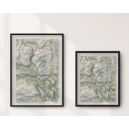 Hemavan - Tärnaby väggkarta Mapbits