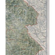 Jämtlands län väggkarta Mapbits