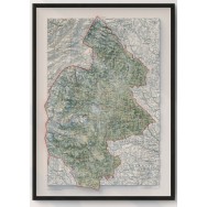 Jämtlands län väggkarta Mapbits