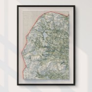 Jämtlandsfjällen väggkarta Mapbits