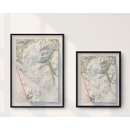 Jämtlandstriangeln väggkarta Mapbits