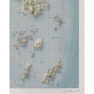 Kosteröarna väggkarta Mapbits