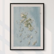 Kosteröarna väggkarta Mapbits