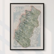 Lappland väggkarta Mapbits