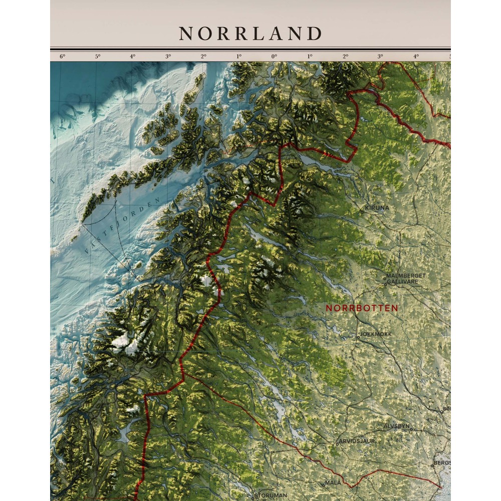 Norrland väggkarta Mapbits Norrland väggkarta Mapbits