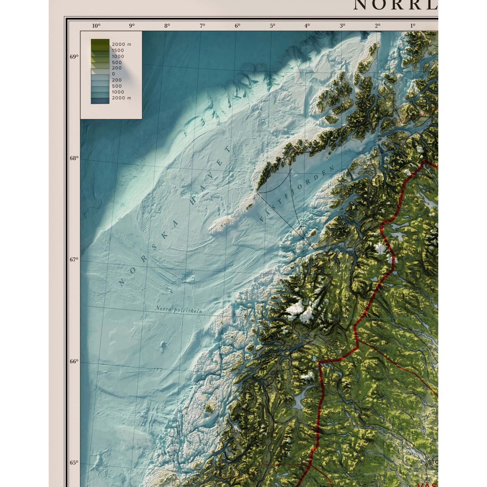 Norrland väggkarta Mapbits Norrland väggkarta Mapbits