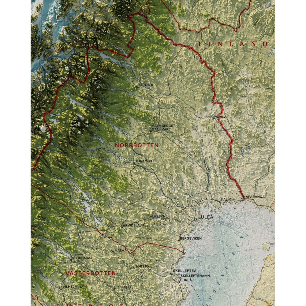 Norrland väggkarta Mapbits Norrland väggkarta Mapbits