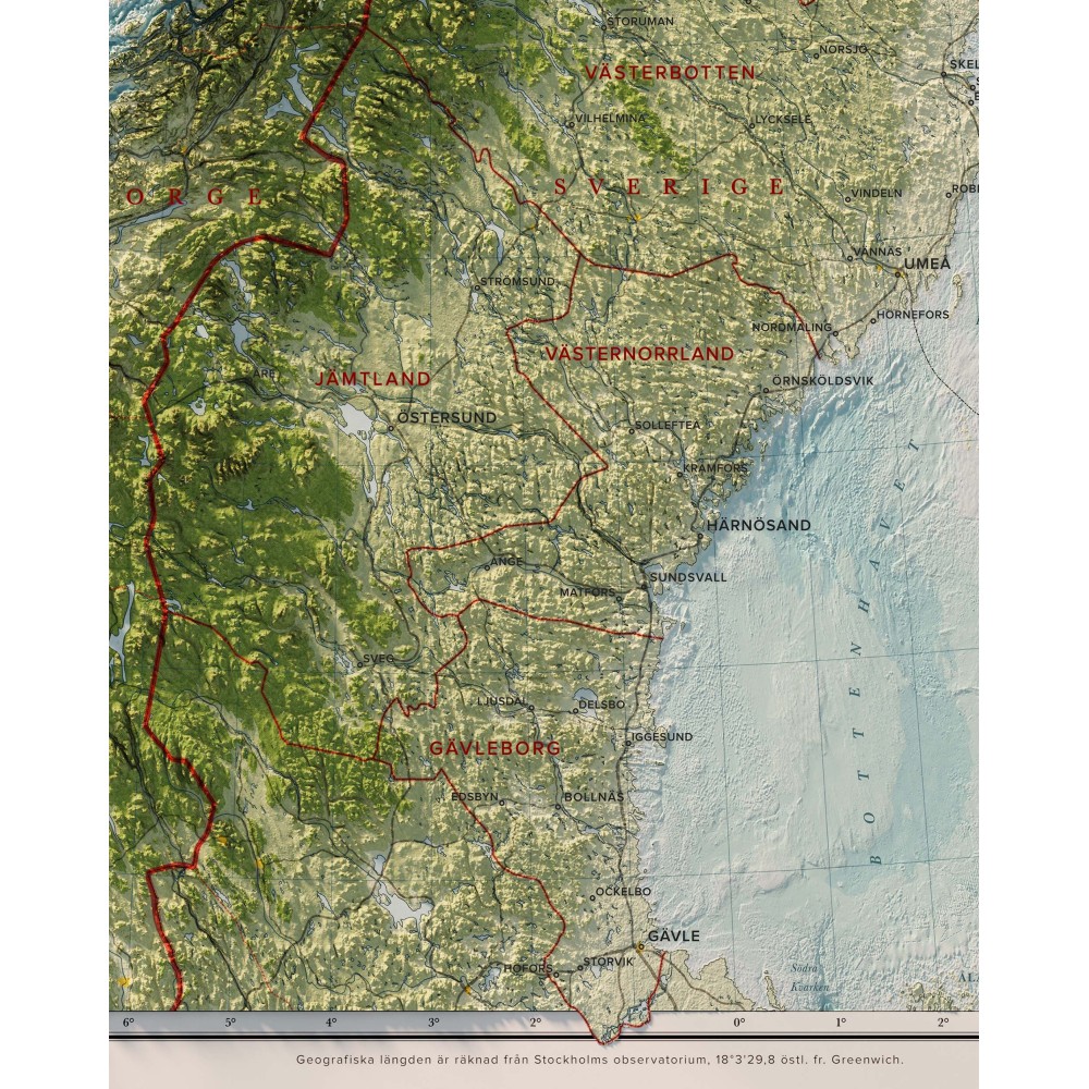Norrland väggkarta Mapbits Norrland väggkarta Mapbits