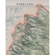Norrlandskarta väggkarta Mapbits