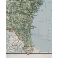 Norrlandskarta väggkarta Mapbits
