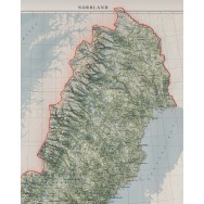Norrlandskarta väggkarta Mapbits