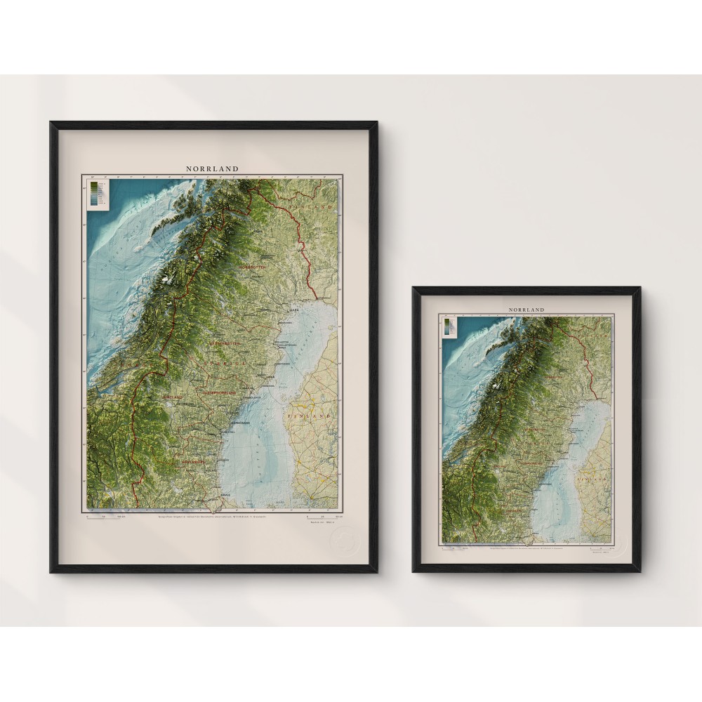 Norrland väggkarta Mapbits Norrland väggkarta Mapbits