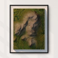 Sonfjället natur 40x50cm Mapbits