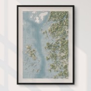 Strömstad och Kosteröarna väggkarta Mapbits