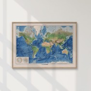 Världen väggkarta Mapbits