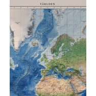 Världen väggkarta Mapbits