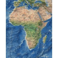 Världen väggkarta Mapbits