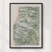 Vilhelmina- och Borgafjällen väggkarta Mapbits