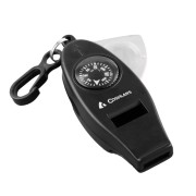 Visselpipa med kompass, termometer, förstoringsglas