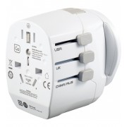 Adapter Europe to Worldwide med USB