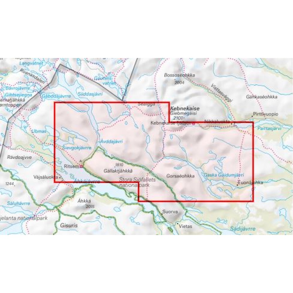 Köp Kungsleden: Nikkaloukta, Ritsem & Vakkotavare Calazo med snabb leverans  - Kartbutiken.se
