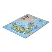 Vykort Danmark relief