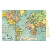 World Map Greeting Card