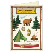Happy Birthday Camping Greeting Card