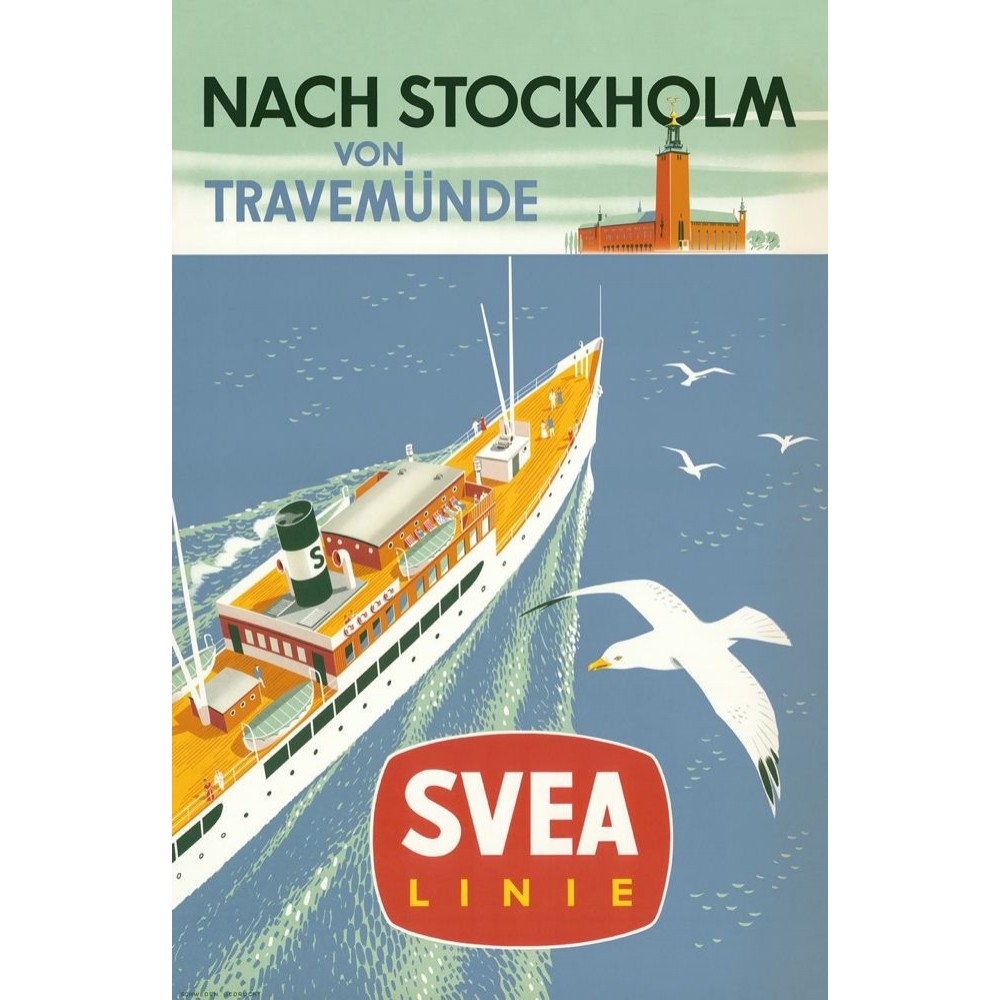 Vykort Nach Stockholm von Travemünde