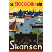 Vykort Se Stockholm från Skansen