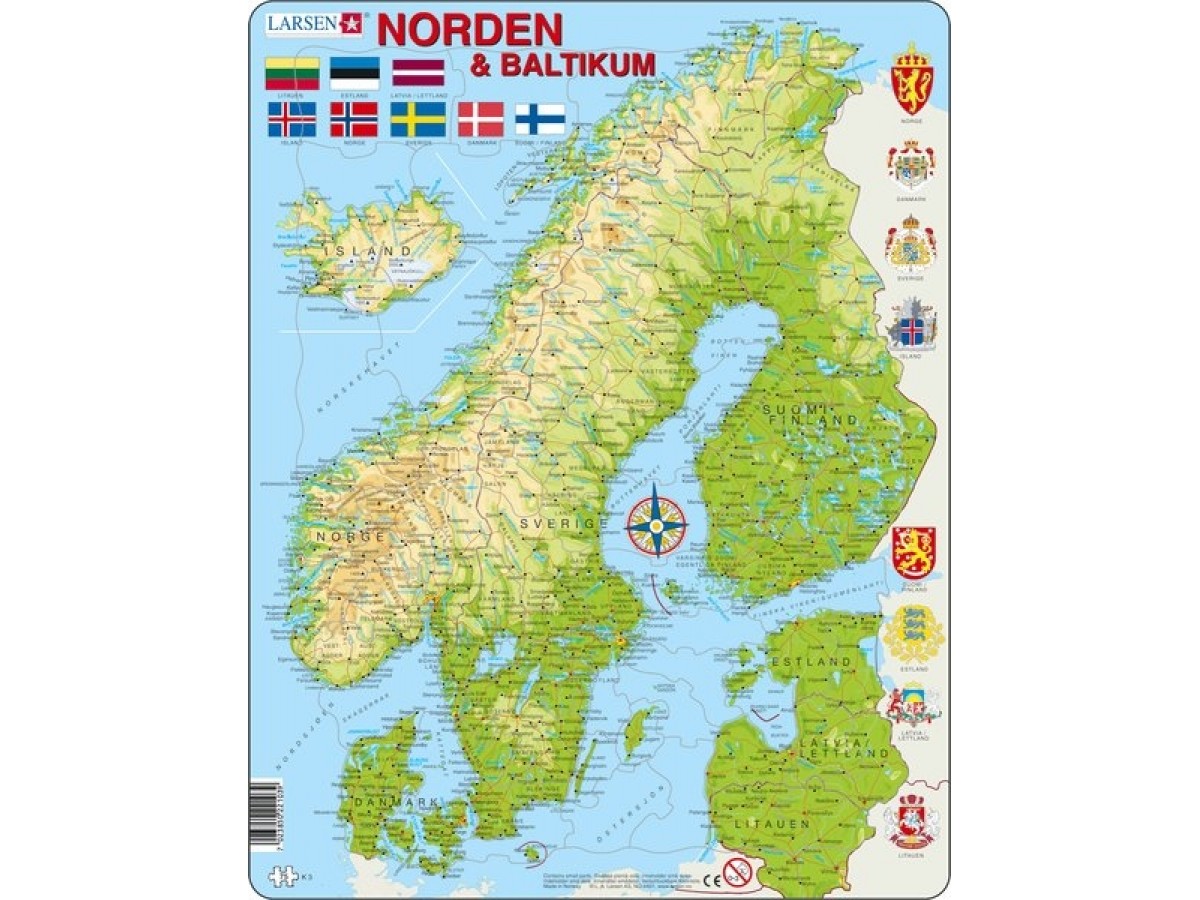Karta över Norden | Karta