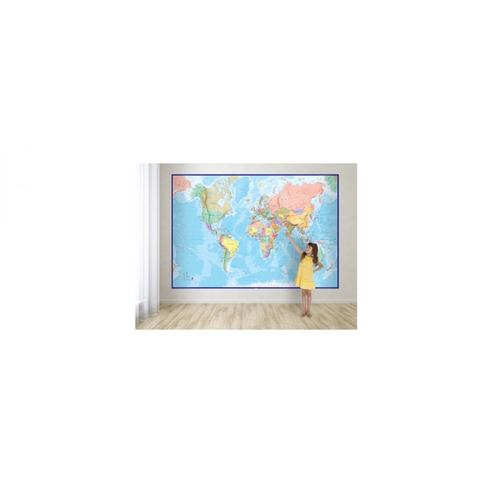Världen Maps Int. Tapet POL 232x158cm